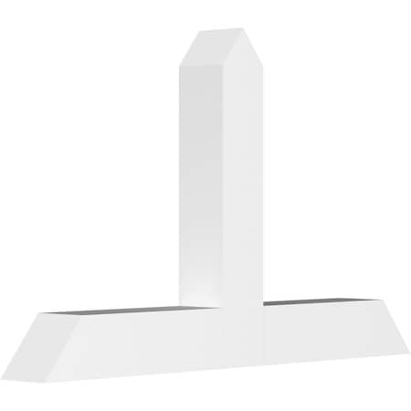 Ekena Millwork Portland Architectural Grade PVC Gable Bracket, 36"W x 22 1/2"H x 4"D x 4"F, 15/12 Pitch GBP036X23X0404POR00